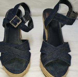 BCBGeneration platform wedge sandals espadrilles